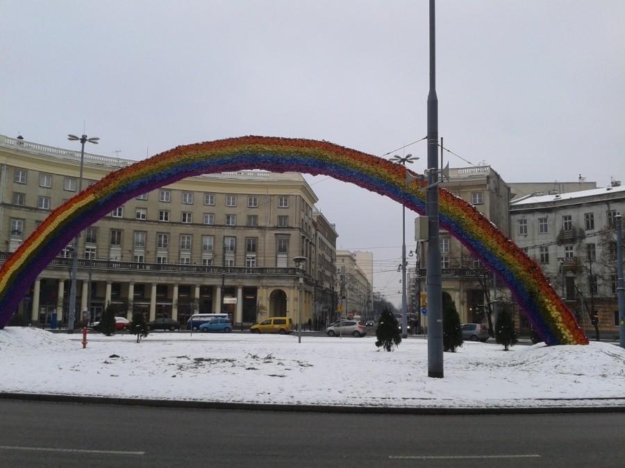Tęcza na Placu Zbawiciela