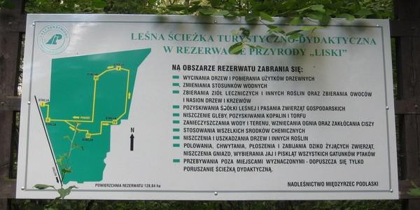 Leśna ścieżka przyrodniczo-dydaktyczna w Rezerwacie Przyrody "Liski"