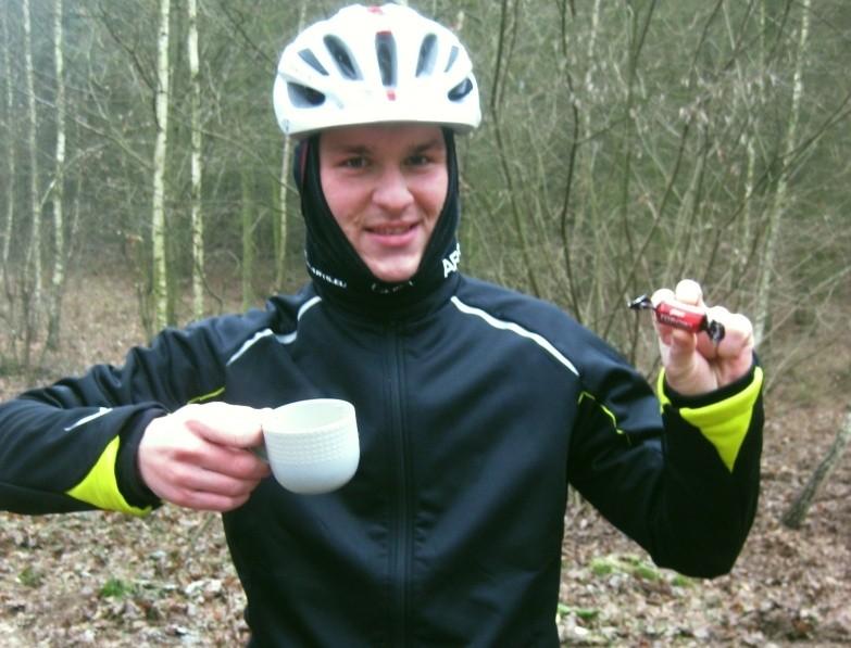 Kawka, czekoladka, las, zima, rower - uśmiech na twarzy :-)