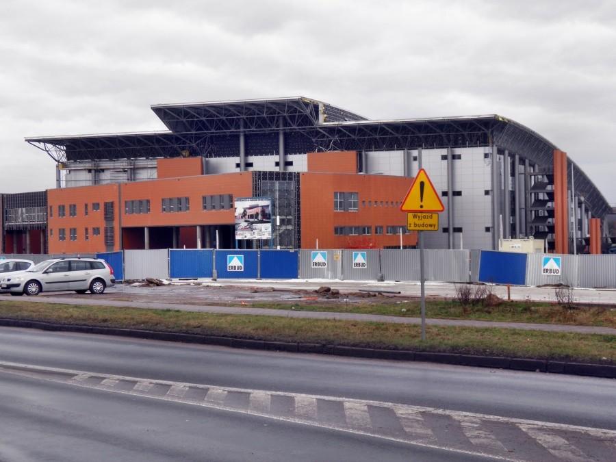 Tak prezentowała się hala sportowa w budowie - 25 grudnia 12 r.