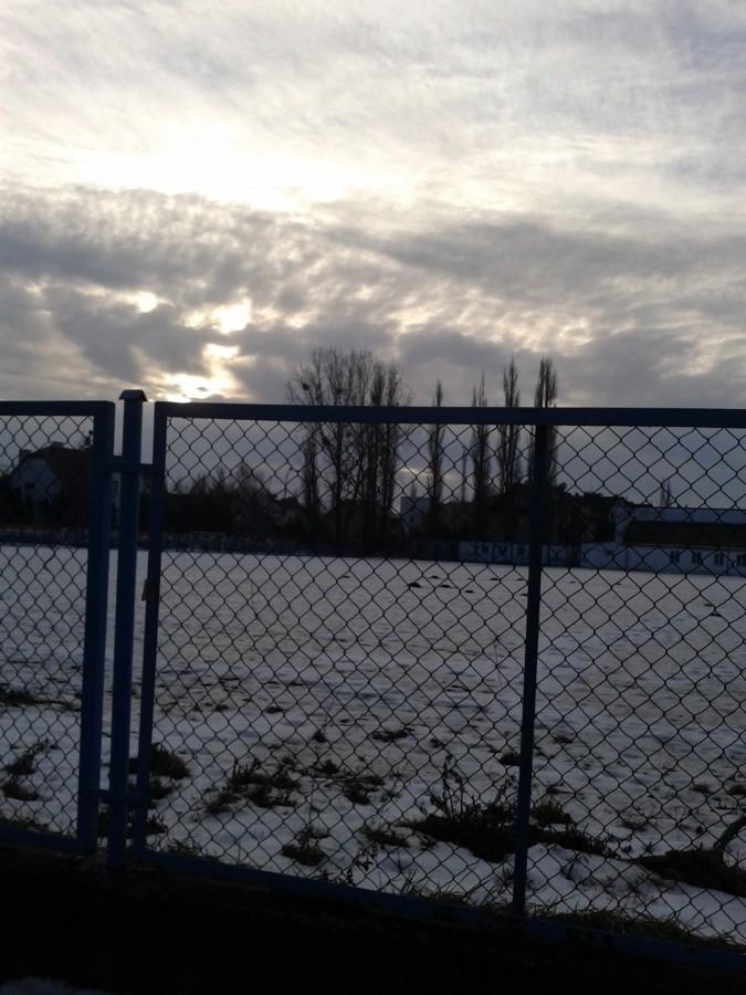Zaśnieżony stadion Świtu