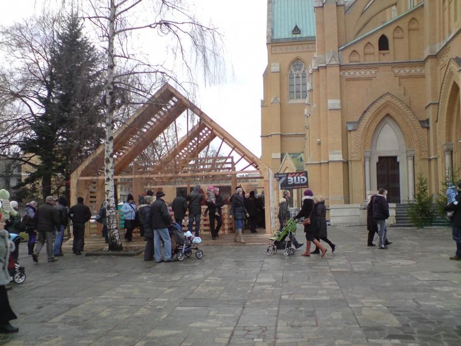 Szopka pod katedrą w Łodzi