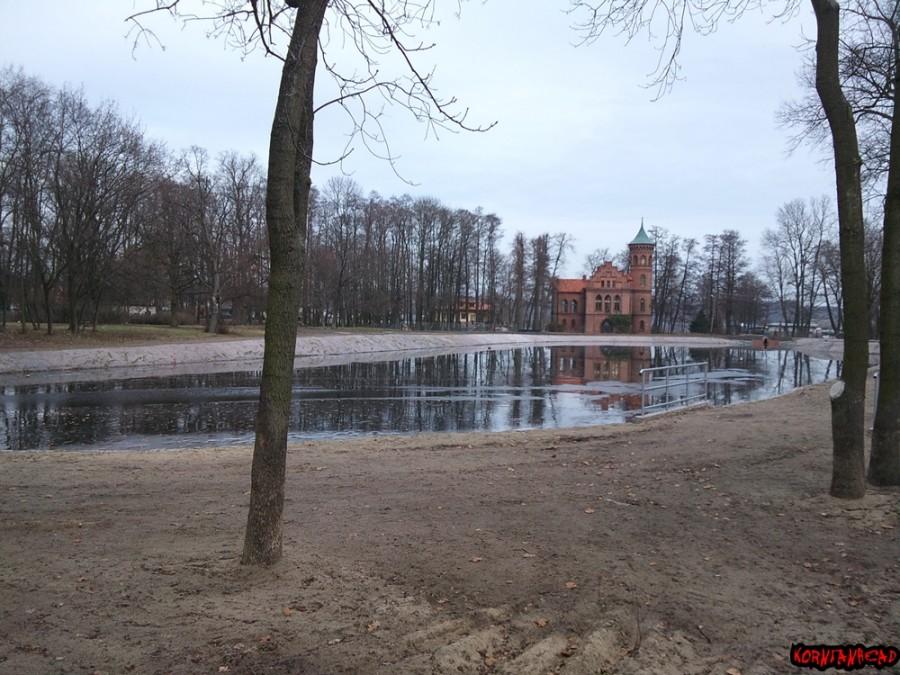 Jeden z nowych zbiorników wodnych w zepole pałacowo-parkowym
