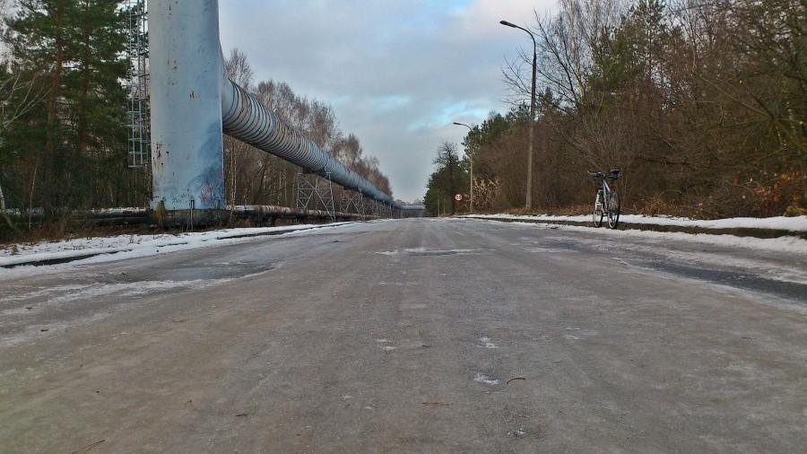 Droga była całkowicie oblodzona