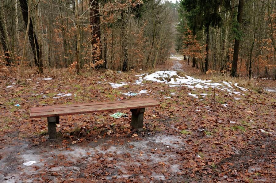 Ławeczka nad zjazdem