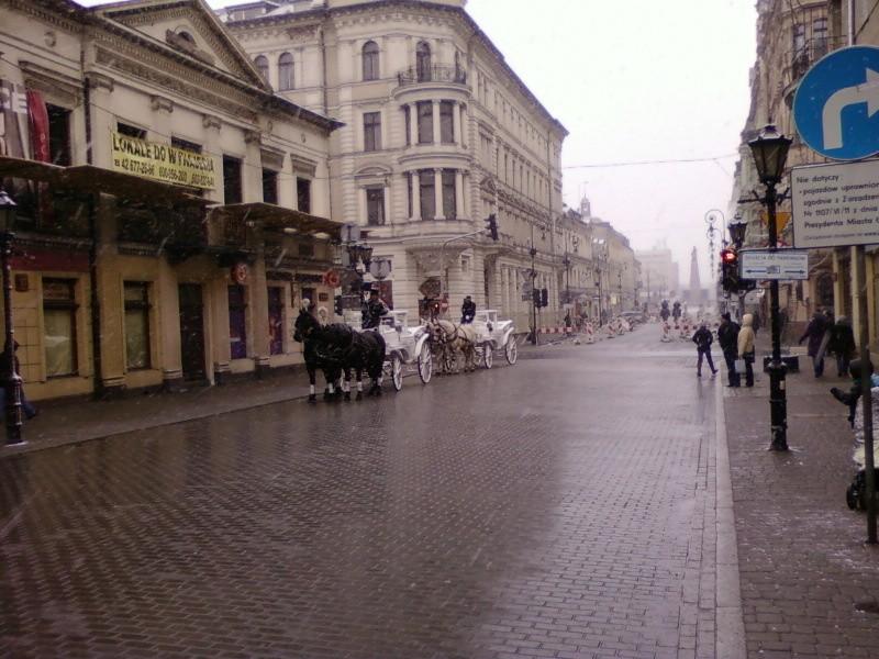 Dorożki na Piotrkowskiej
