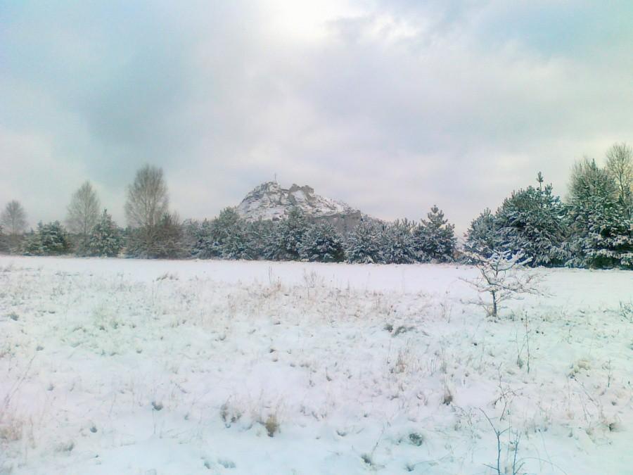 Biakło zimą.