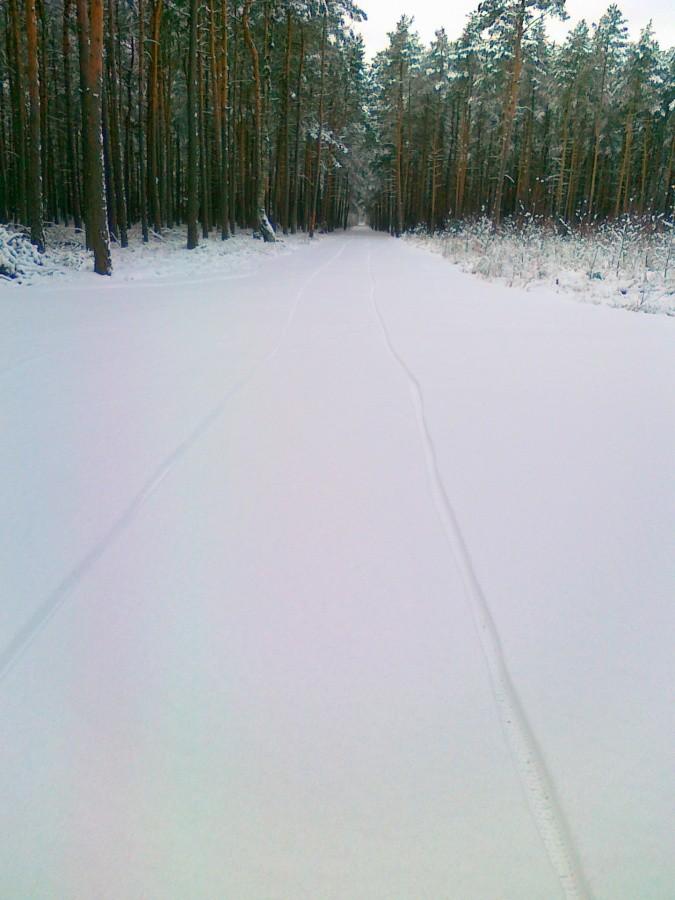 Rozdziewiczanie śniegu.