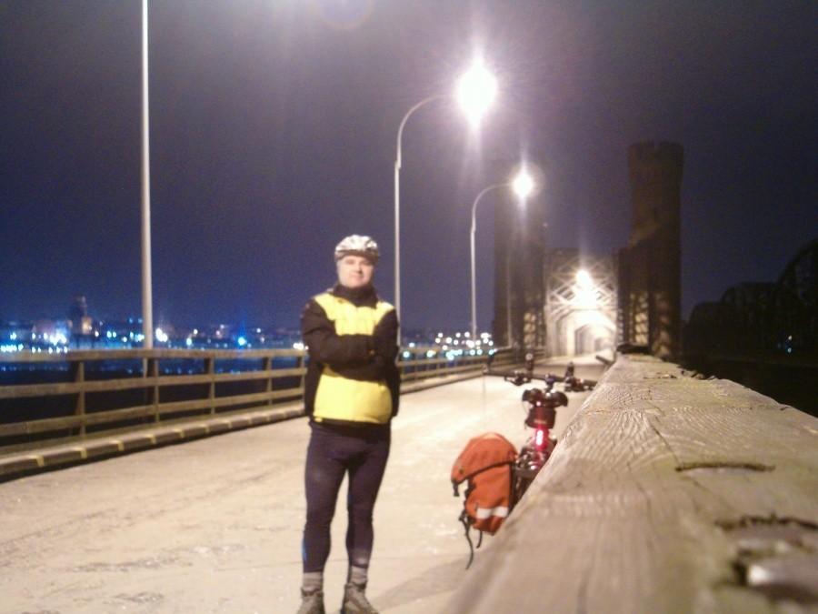 Trening wieczorny.07-01-2013. Na Moście Lisewskim.