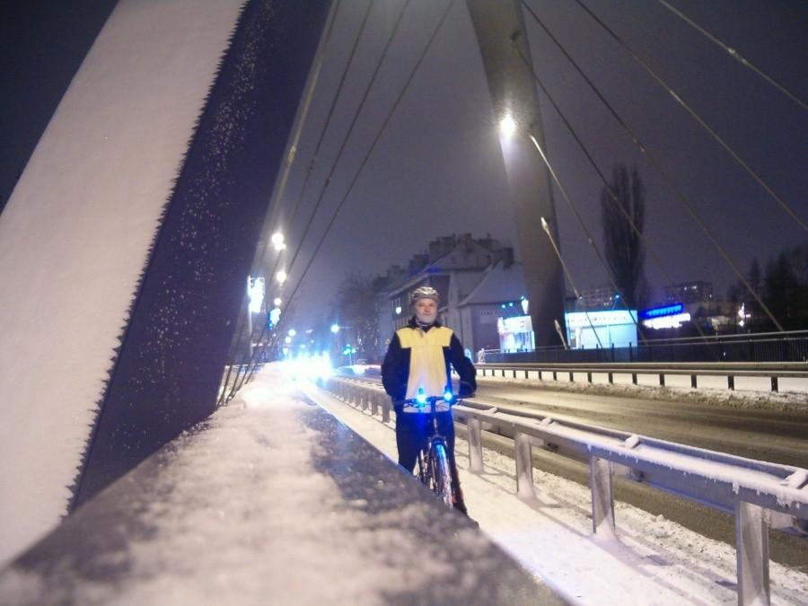 Trening wieczorny. 08-01-2013. Na wiadukcie. ul.Wojska Polskiego w Tczewie.