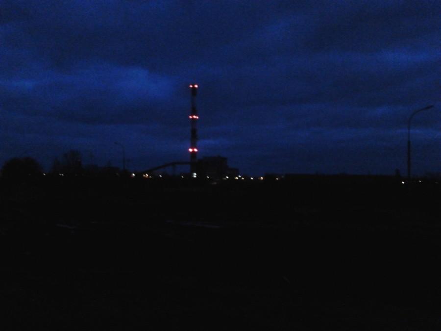 Widok na elektrownie w Zduńskiej