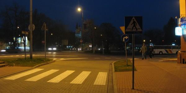 Skrzyżowanie przy kinie Merkury w Białej Podlaskiej
