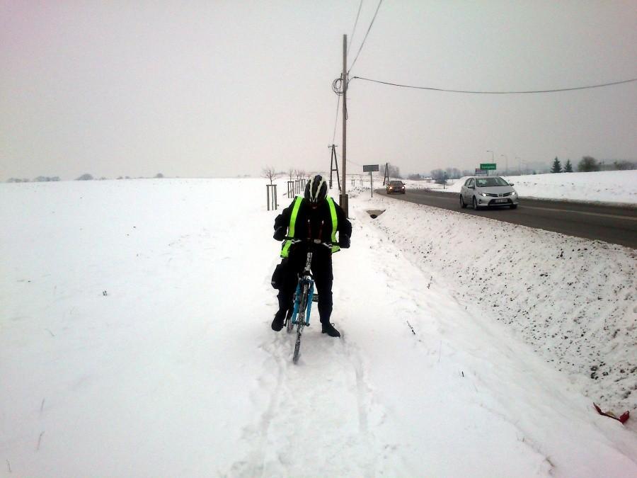 Ścieżka rowerowa poza miastem….