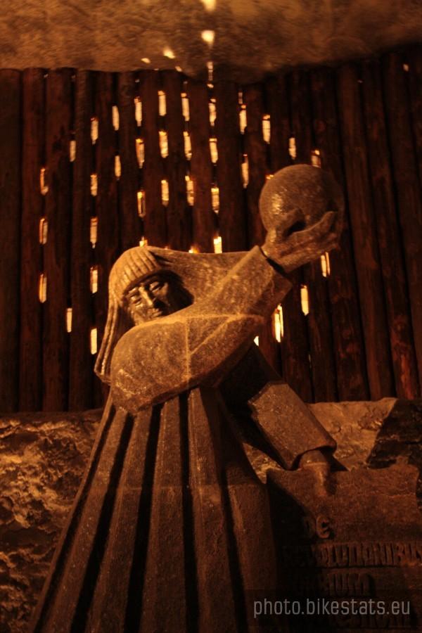 Posąg Mikołaja Kopernika w kopalni soli Wieliczka