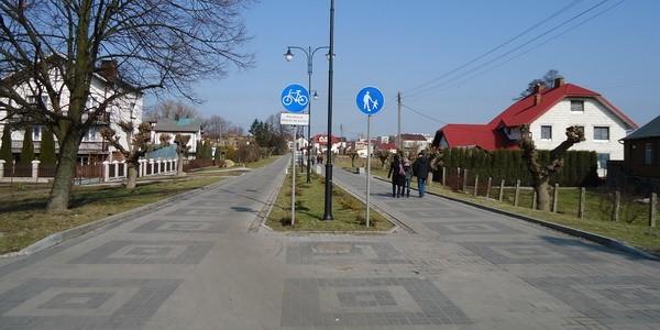 Ścieżka rowerowa w centrum miasta Międzyrzec Podlaski