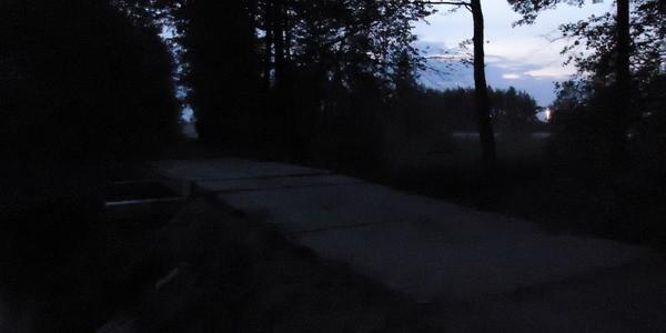 Naprawiony mostek nad rzeką Rudka