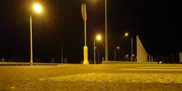 Obwodnica miasta Biała Podlaska nocą