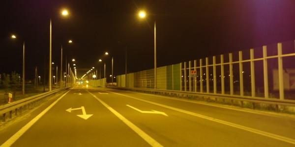 Obwodnica miasta Biała Podlaska nocą
