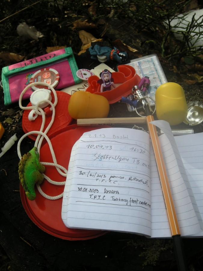 Wpis do notesu geocache'a.