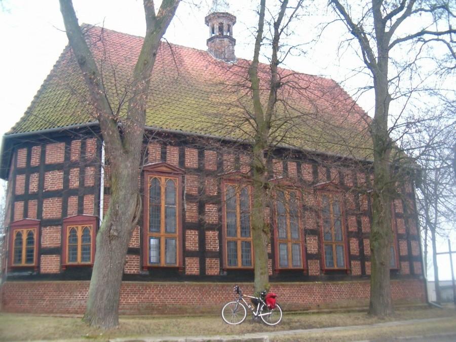Wypad rowerowy do Elbląga. Kościół p.w.św.Wojciecha w Świerkach.07-02-2013.