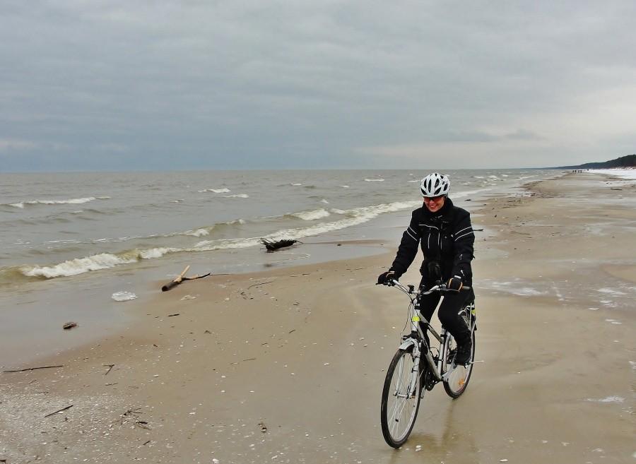 Jazda wzdłuż plaży - Jantar.