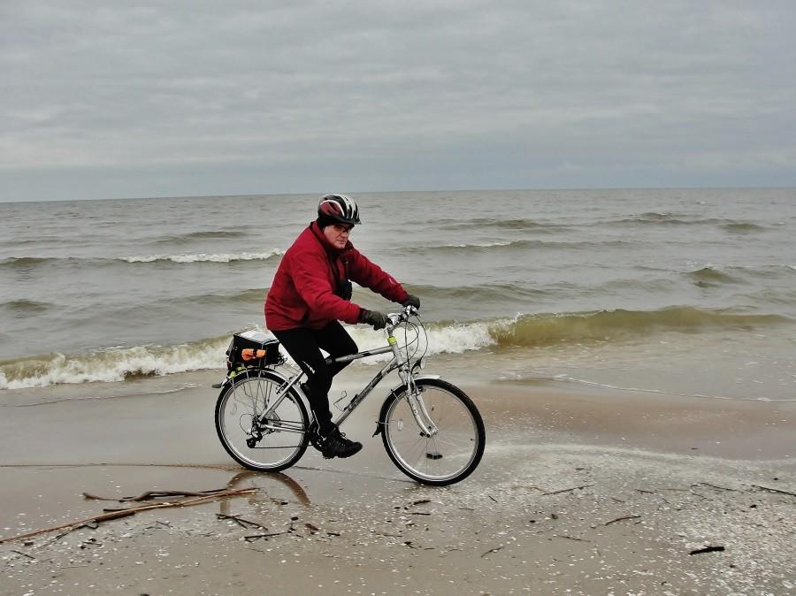 Jazda wzdłuż plaży - Jantar.