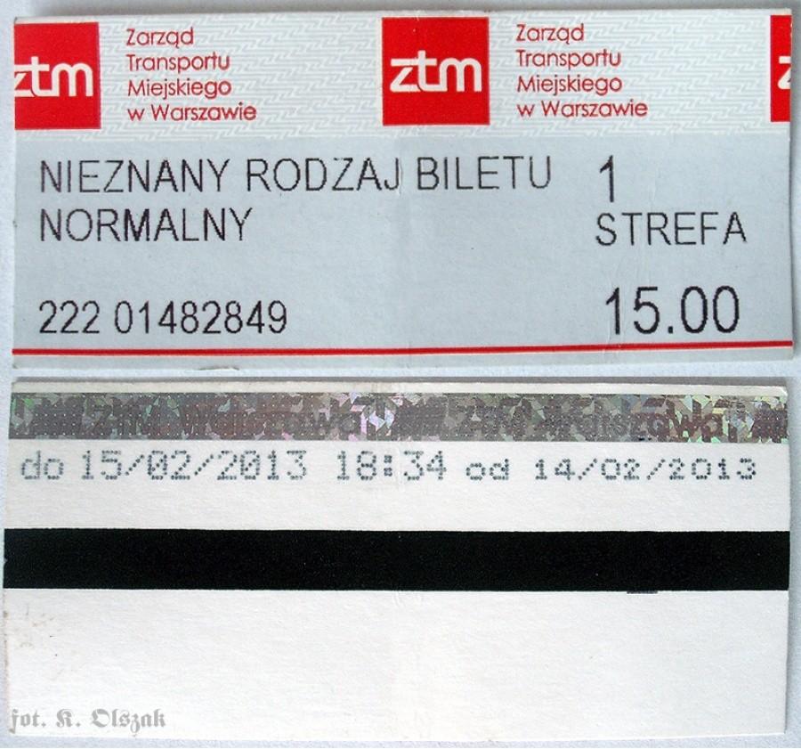 (Nie)znany rodzaj biletu?
