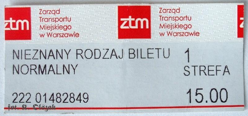 Nieznany rodzaj biletu?