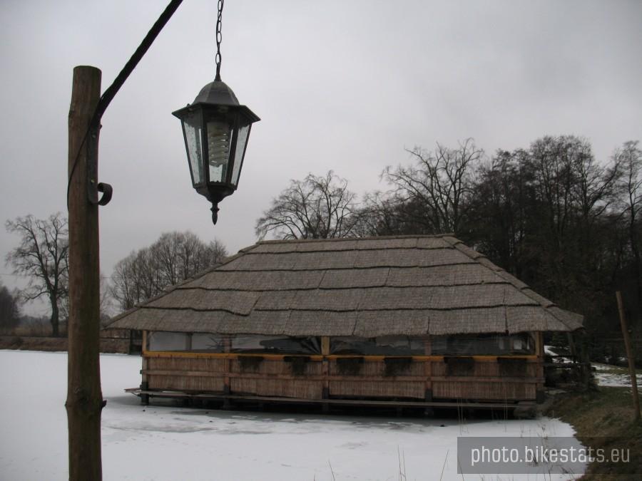 widok z przystani na groble