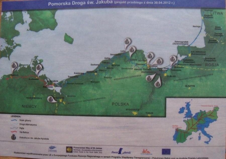 PRZEBIEG POMORSKIEJ DROGI ŚWIĘTEGO JAKUBA