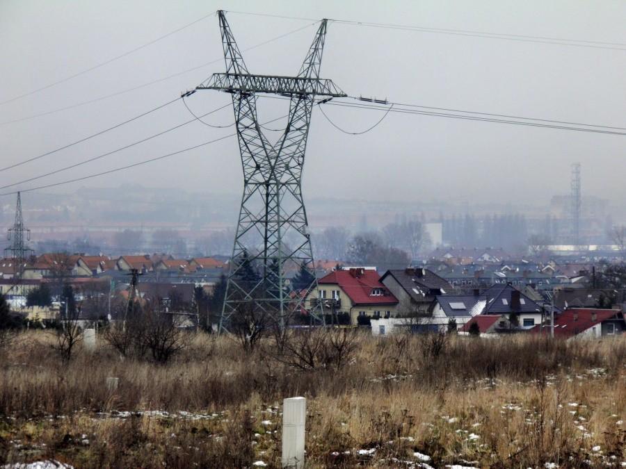Widok z ulicy Zeusa w Mierzynie.
