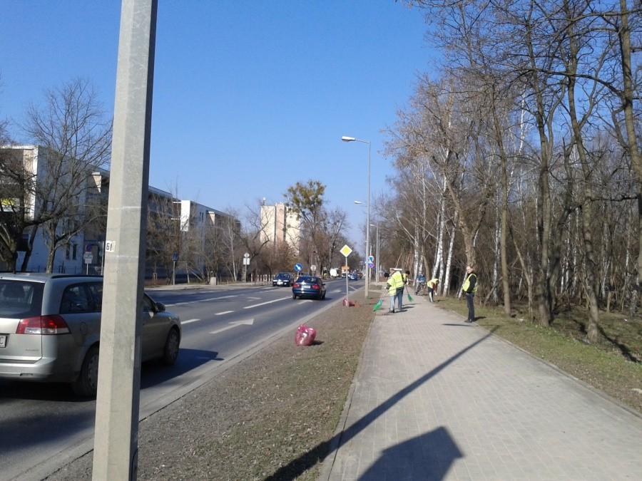 Sprzątanie ulicy Kaliskiego