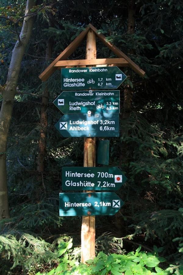 Drogowskazy dla rowerzystów na drodze Oder-Neisse