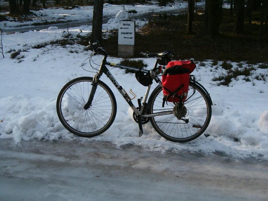 09-03-2013. Sobotnia rowerówka. Na drodze leśnej z Wojtal do Konarzyny.