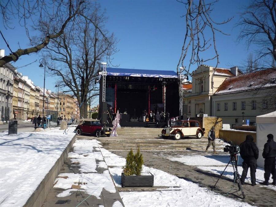 Przygotowania do koncertu na Skwerze Hoovera