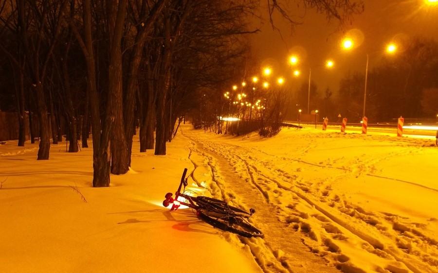 Wieczorno poznańskie powitanie astronomicznej wiosny na rowerze :)