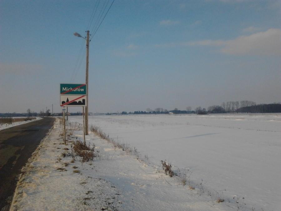 Tu przy znaku zepsuł mi się rower