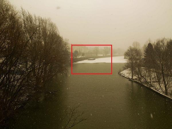 Zatopiony Dworzec Wodny w porcie Praskim