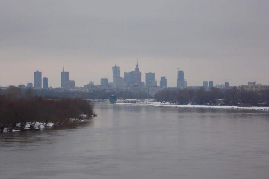 Widok ogólny z mostu Siekierkowskiego