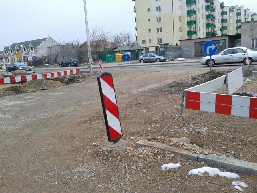 Zjazd z Górczewskiej na nowe osiedle