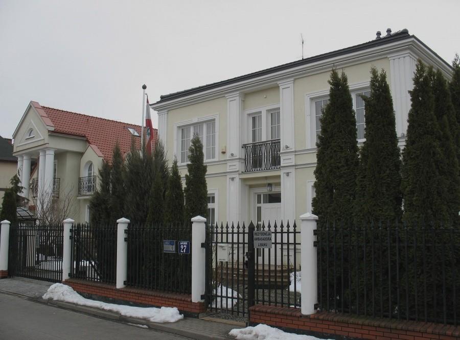 Ulica Zapłocie – rezydencja ambasadora Libanu