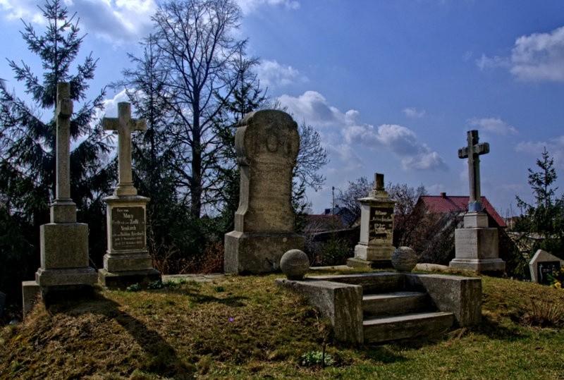 Cmentarz przy kościele w Łubiu