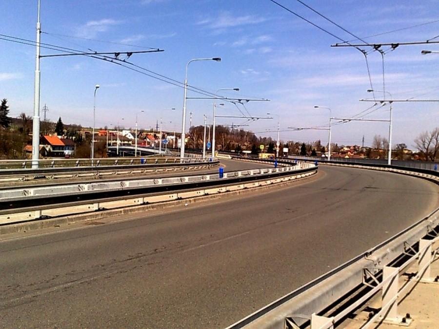 Drogi w Czechach. Za chwilę skręcam w prawo na Antosovice