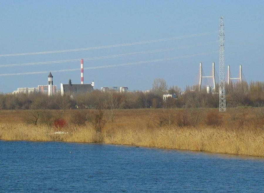 Widok z mostu nad Jeziorkiem Czerniakowskim
