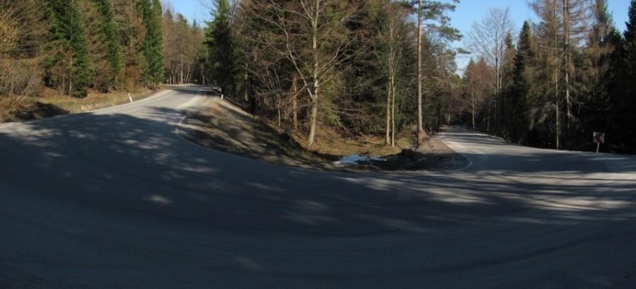 patelnia na podjeździe na Przełęcz Małastowską