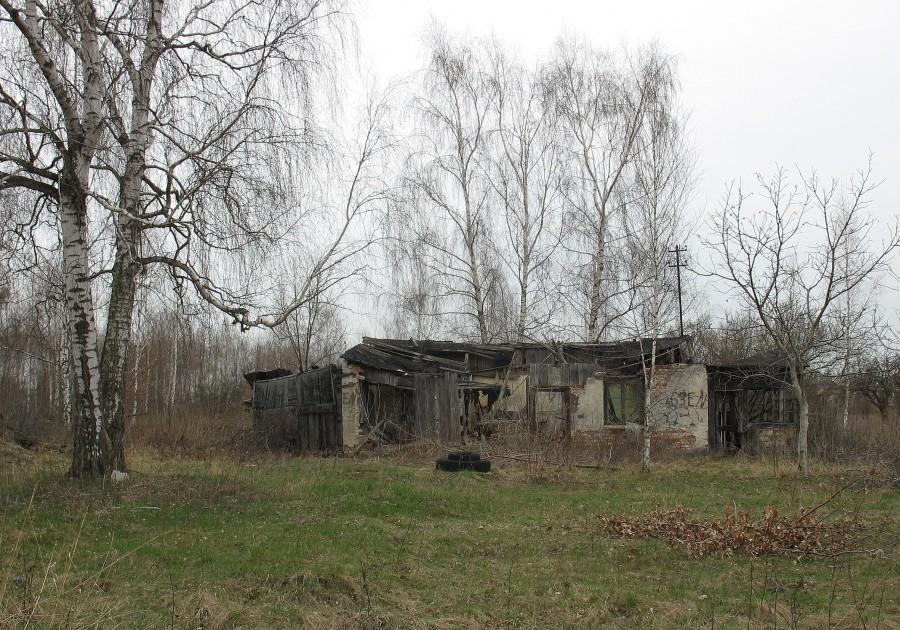 Zrujnowane gospodarstwo przy ul. Dumki
