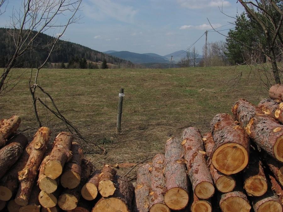 przełęcz nad Czarną i widok w stronę Gór Grybowskich
