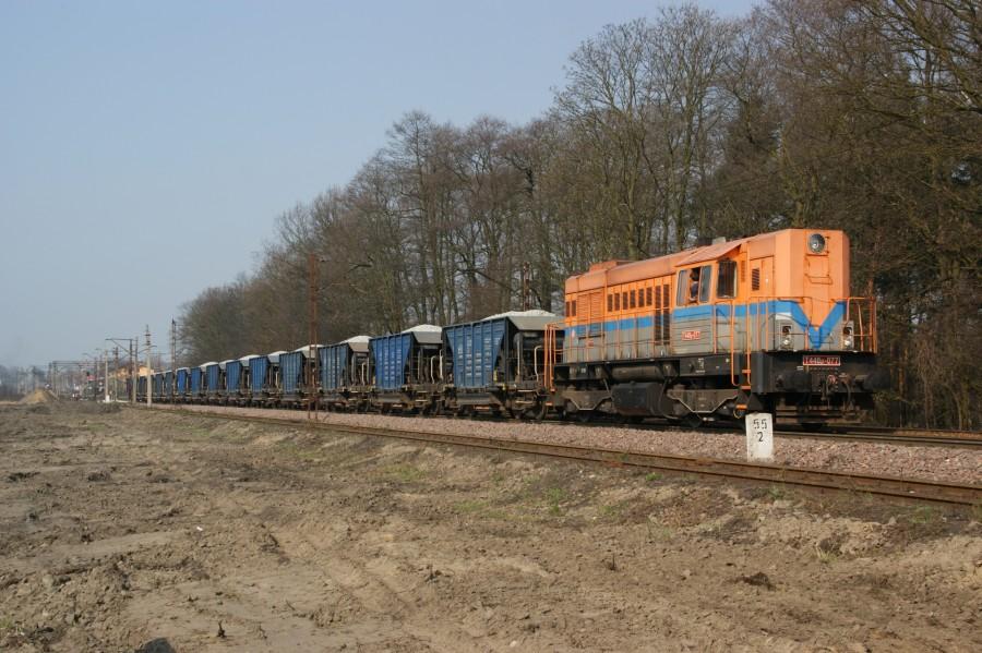 Koziołek(T448p)-077 STK pracuje na zamkniętym torze nr.2 w Sławięcicach