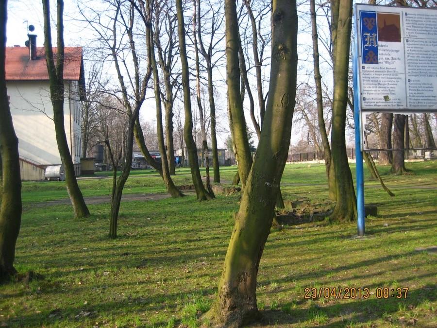 resztki fundamentów kościoła jeszcze widać