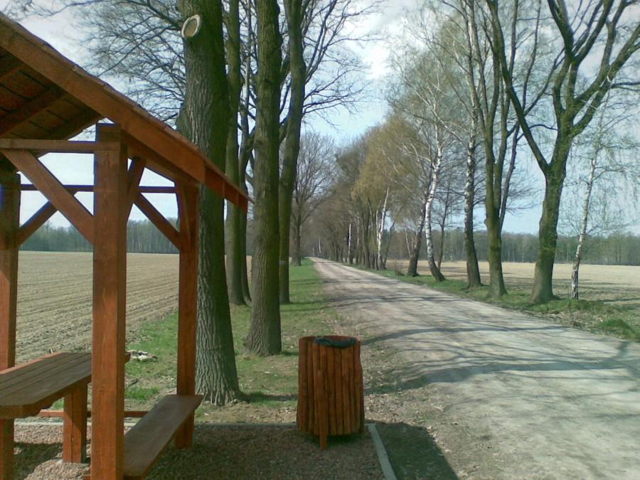 Punkt odpoczynkowy przy trasie z Bzia do Pawłowic